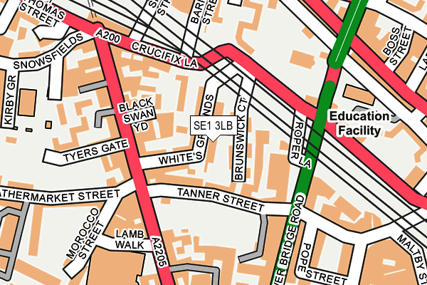 SE1 3LB map - OS OpenMap – Local (Ordnance Survey)