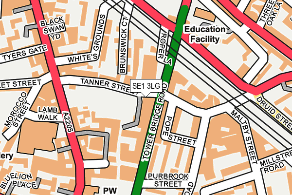 SE1 3LG map - OS OpenMap – Local (Ordnance Survey) SE1 3LG map - OS OpenMap – Local (Ordnance Survey)