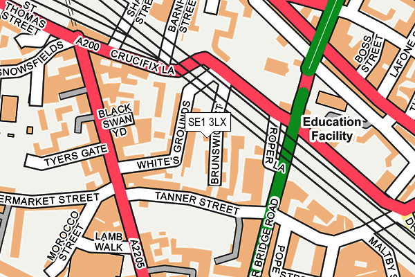 SE1 3LX map - OS OpenMap – Local (Ordnance Survey) SE1 3LX map - OS OpenMap – Local (Ordnance Survey)