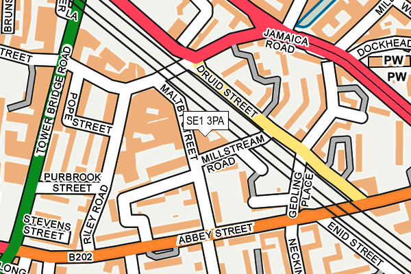 SE1 3PA map - OS OpenMap – Local (Ordnance Survey) SE1 3PA map - OS OpenMap – Local (Ordnance Survey)