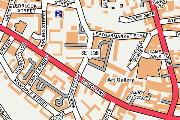 SE1 3QB map - OS OpenMap – Local (Ordnance Survey)