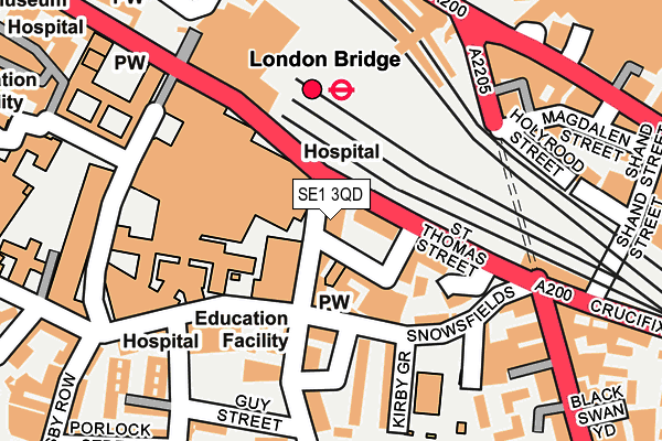 SE1 3QD map - OS OpenMap – Local (Ordnance Survey) SE1 3QD map - OS OpenMap – Local (Ordnance Survey)