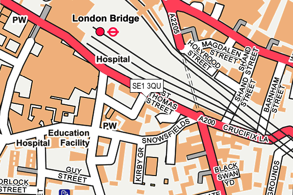 SE1 3QU map - OS OpenMap – Local (Ordnance Survey) SE1 3QU map - OS OpenMap – Local (Ordnance Survey)