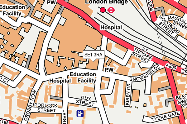 SE1 3RA map - OS OpenMap – Local (Ordnance Survey) SE1 3RA map - OS OpenMap – Local (Ordnance Survey)