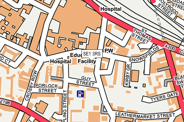 SE1 3RS map - OS OpenMap – Local (Ordnance Survey)