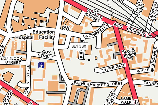 SE1 3SX map - OS OpenMap – Local (Ordnance Survey)