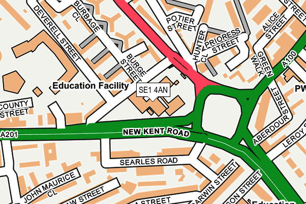 SE1 4AN map - OS OpenMap – Local (Ordnance Survey) SE1 4AN map - OS OpenMap – Local (Ordnance Survey)