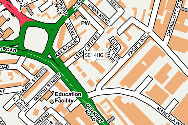 SE1 4HG map - OS OpenMap – Local (Ordnance Survey) SE1 4HG map - OS OpenMap – Local (Ordnance Survey)