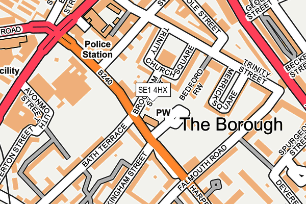 SE1 4HX map - OS OpenMap – Local (Ordnance Survey) SE1 4HX map - OS OpenMap – Local (Ordnance Survey)