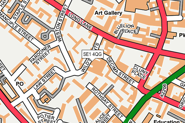 SE1 4QG map - OS OpenMap – Local (Ordnance Survey) SE1 4QG map - OS OpenMap – Local (Ordnance Survey)
