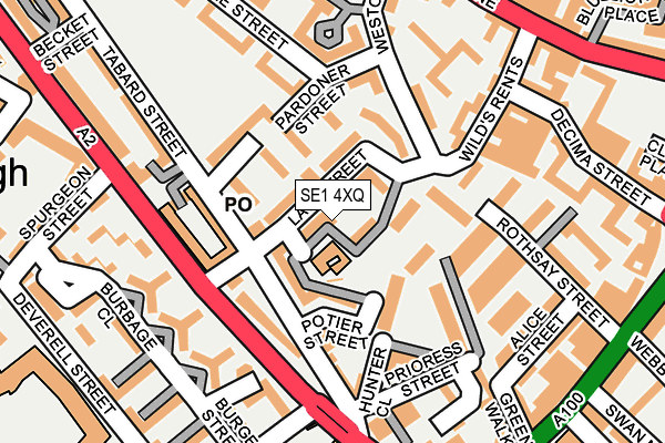 SE1 4XQ map - OS OpenMap – Local (Ordnance Survey) SE1 4XQ map - OS OpenMap – Local (Ordnance Survey)