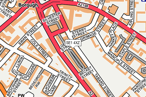 SE1 4XZ map - OS OpenMap – Local (Ordnance Survey) SE1 4XZ map - OS OpenMap – Local (Ordnance Survey)