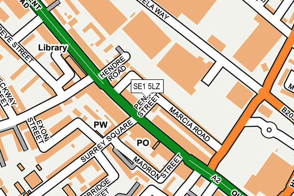 SE1 5LZ map - OS OpenMap – Local (Ordnance Survey) SE1 5LZ map - OS OpenMap – Local (Ordnance Survey)