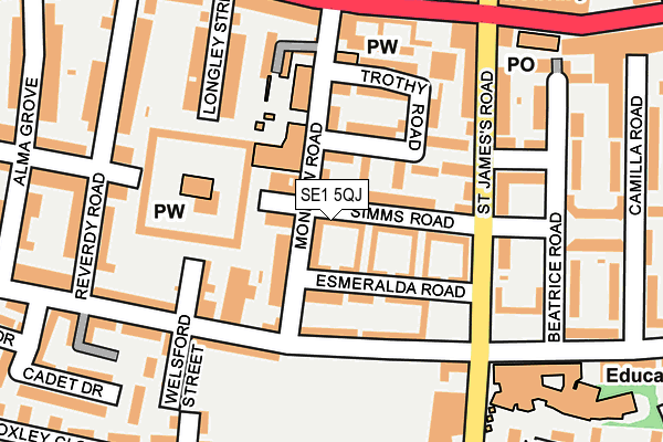 SE1 5QJ map - OS OpenMap – Local (Ordnance Survey) SE1 5QJ map - OS OpenMap – Local (Ordnance Survey)