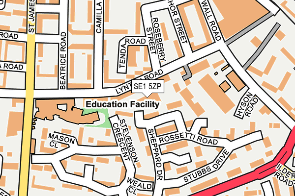 SE1 5ZP map - OS OpenMap – Local (Ordnance Survey) SE1 5ZP map - OS OpenMap – Local (Ordnance Survey)