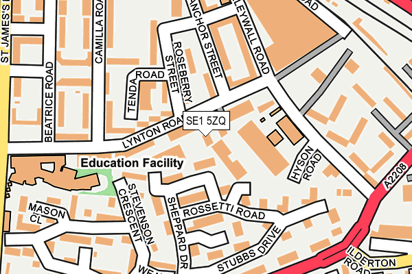 SE1 5ZQ map - OS OpenMap – Local (Ordnance Survey) SE1 5ZQ map - OS OpenMap – Local (Ordnance Survey)