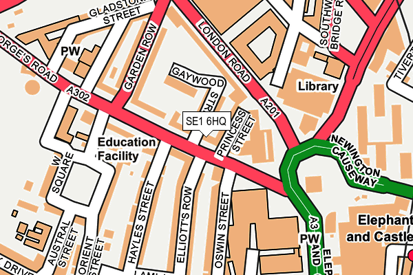 SE1 6HQ map - OS OpenMap – Local (Ordnance Survey) SE1 6HQ map - OS OpenMap – Local (Ordnance Survey)