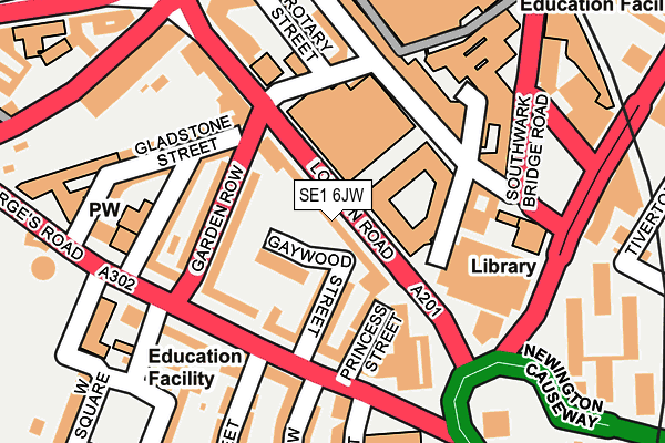 SE1 6JW map - OS OpenMap – Local (Ordnance Survey) SE1 6JW map - OS OpenMap – Local (Ordnance Survey)