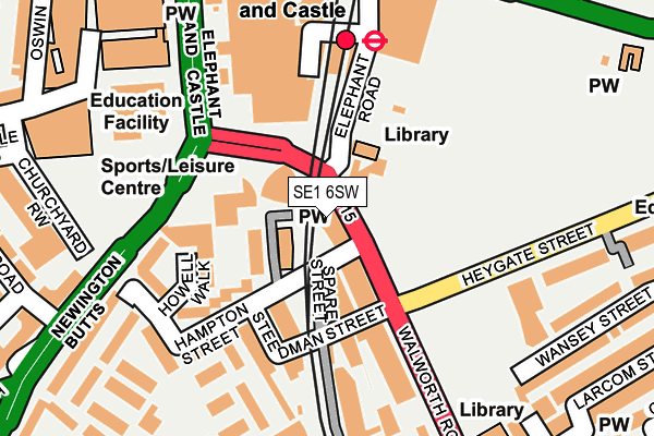SE1 6SW map - OS OpenMap – Local (Ordnance Survey)