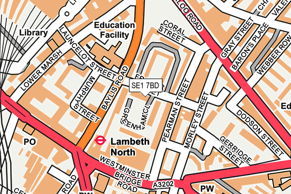 SE1 7BD map - OS OpenMap – Local (Ordnance Survey) SE1 7BD map - OS OpenMap – Local (Ordnance Survey)