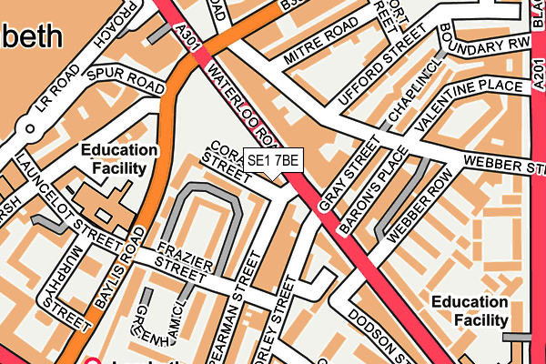 SE1 7BE map - OS OpenMap – Local (Ordnance Survey) SE1 7BE map - OS OpenMap – Local (Ordnance Survey)