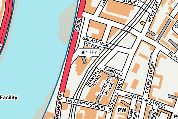 SE1 7FY map - OS OpenMap – Local (Ordnance Survey) SE1 7FY map - OS OpenMap – Local (Ordnance Survey)