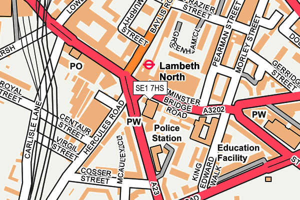 SE1 7HS map - OS OpenMap – Local (Ordnance Survey) SE1 7HS map - OS OpenMap – Local (Ordnance Survey)