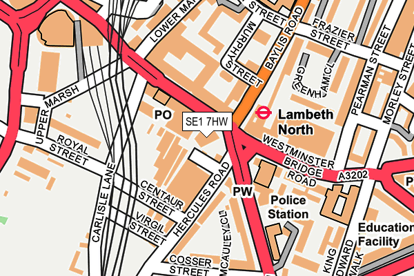 SE1 7HW map - OS OpenMap – Local (Ordnance Survey) SE1 7HW map - OS OpenMap – Local (Ordnance Survey)