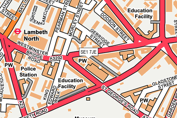 SE1 7JE map - OS OpenMap – Local (Ordnance Survey) SE1 7JE map - OS OpenMap – Local (Ordnance Survey)