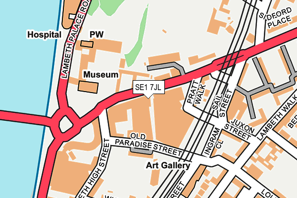 SE1 7JL map - OS OpenMap – Local (Ordnance Survey) SE1 7JL map - OS OpenMap – Local (Ordnance Survey)