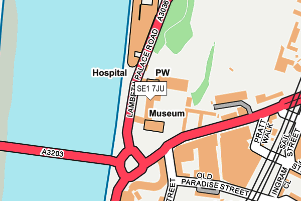 SE1 7JU map - OS OpenMap – Local (Ordnance Survey) SE1 7JU map - OS OpenMap – Local (Ordnance Survey)