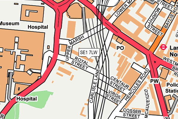 SE1 7LW map - OS OpenMap – Local (Ordnance Survey) SE1 7LW map - OS OpenMap – Local (Ordnance Survey)