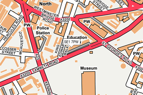 SE1 7PW map - OS OpenMap – Local (Ordnance Survey) SE1 7PW map - OS OpenMap – Local (Ordnance Survey)