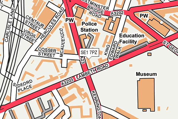SE1 7PZ map - OS OpenMap – Local (Ordnance Survey) SE1 7PZ map - OS OpenMap – Local (Ordnance Survey)