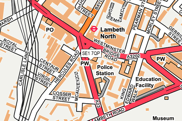 SE1 7QP map - OS OpenMap – Local (Ordnance Survey) SE1 7QP map - OS OpenMap – Local (Ordnance Survey)