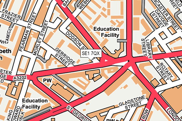 SE1 7QX map - OS OpenMap – Local (Ordnance Survey) SE1 7QX map - OS OpenMap – Local (Ordnance Survey)