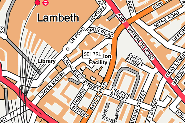 SE1 7RL map - OS OpenMap – Local (Ordnance Survey)
