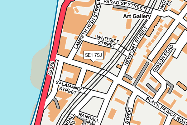 SE1 7SJ map - OS OpenMap – Local (Ordnance Survey) SE1 7SJ map - OS OpenMap – Local (Ordnance Survey)