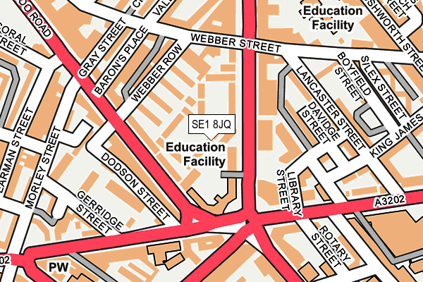 SE1 8JQ map - OS OpenMap – Local (Ordnance Survey) SE1 8JQ map - OS OpenMap – Local (Ordnance Survey)