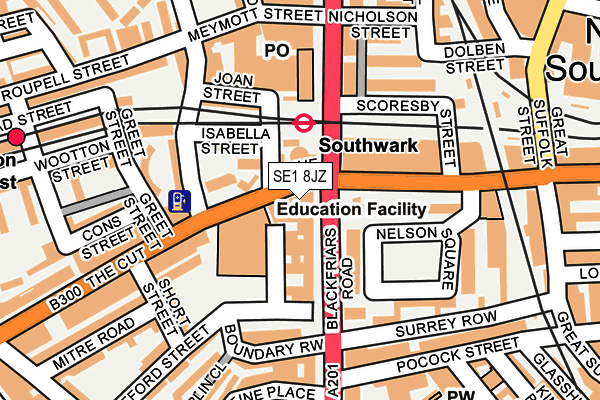SE1 8JZ map - OS OpenMap – Local (Ordnance Survey) SE1 8JZ map - OS OpenMap – Local (Ordnance Survey)