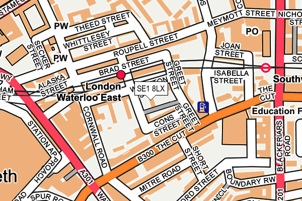 SE1 8LX map - OS OpenMap – Local (Ordnance Survey) SE1 8LX map - OS OpenMap – Local (Ordnance Survey)