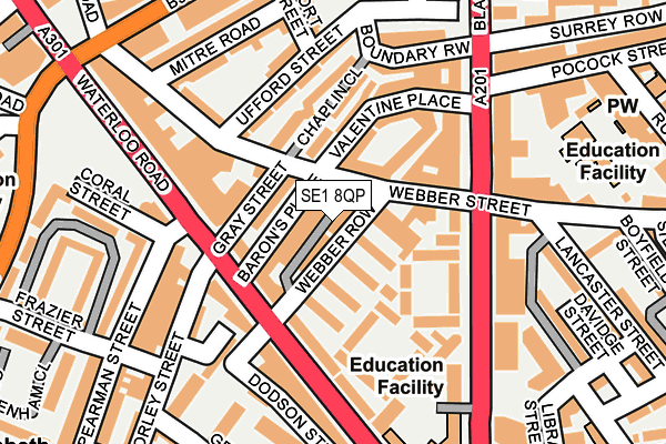 SE1 8QP map - OS OpenMap – Local (Ordnance Survey) SE1 8QP map - OS OpenMap – Local (Ordnance Survey)