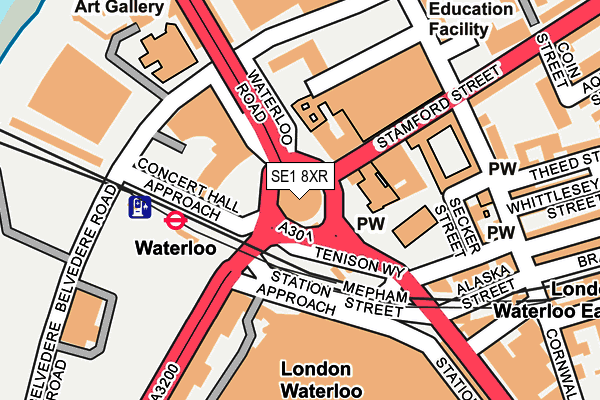 SE1 8XR map - OS OpenMap – Local (Ordnance Survey) SE1 8XR map - OS OpenMap – Local (Ordnance Survey)