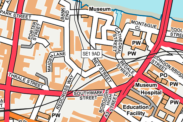 SE1 9AD map - OS OpenMap – Local (Ordnance Survey) SE1 9AD map - OS OpenMap – Local (Ordnance Survey)