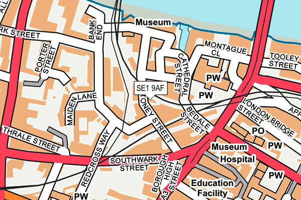SE1 9AF map - OS OpenMap – Local (Ordnance Survey) SE1 9AF map - OS OpenMap – Local (Ordnance Survey)