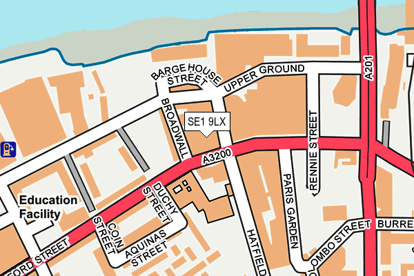 SE1 9LX map - OS OpenMap – Local (Ordnance Survey) SE1 9LX map - OS OpenMap – Local (Ordnance Survey)