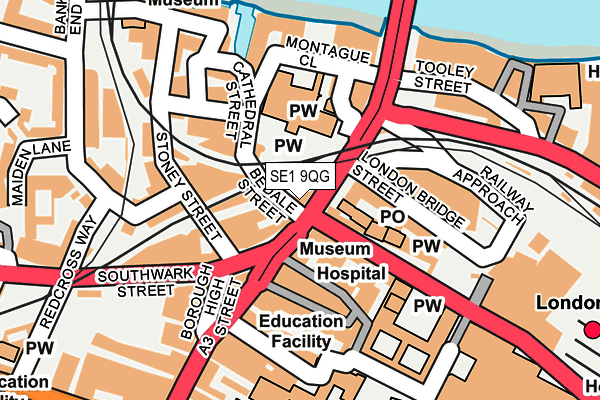 SE1 9QG map - OS OpenMap – Local (Ordnance Survey)