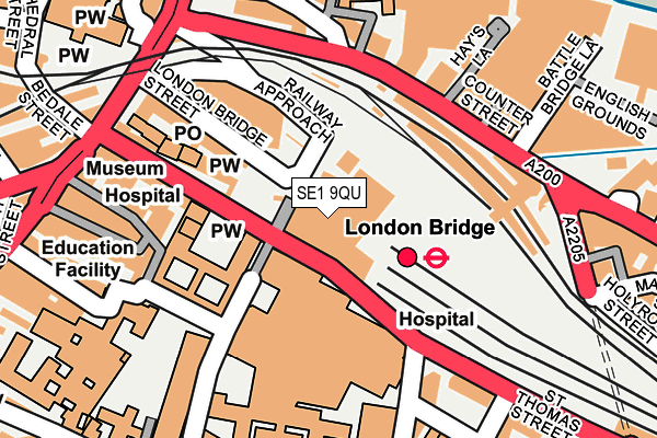 SE1 9QU map - OS OpenMap – Local (Ordnance Survey)