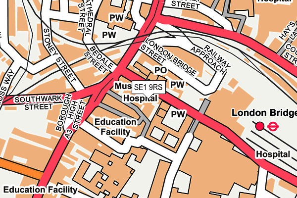 SE1 9RS map - OS OpenMap – Local (Ordnance Survey)