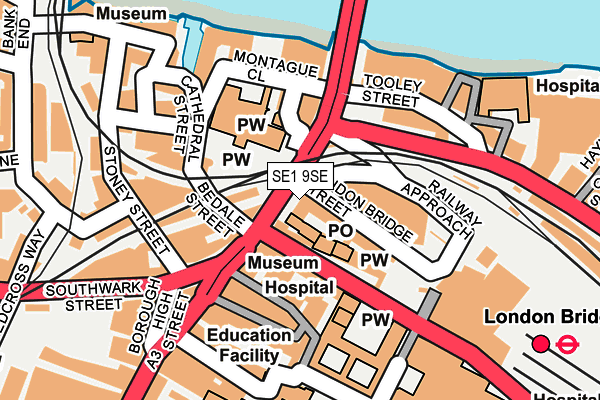 SE1 9SE map - OS OpenMap – Local (Ordnance Survey)